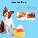 Dog Treat Dispenser Toy, Cat Puzzle Feeder, Interactive Durable Yellow Duck-Shaped Puzzle Feeder for Dog Cat Treat Toy (Duck)