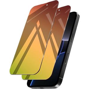 2 Pack Privacy Screen Protector for iPhone 16 Pro Max Tempered Glass 6x3inch Private Saver Anti-Spy Eye Protection Anti-Scratch Full Coverage