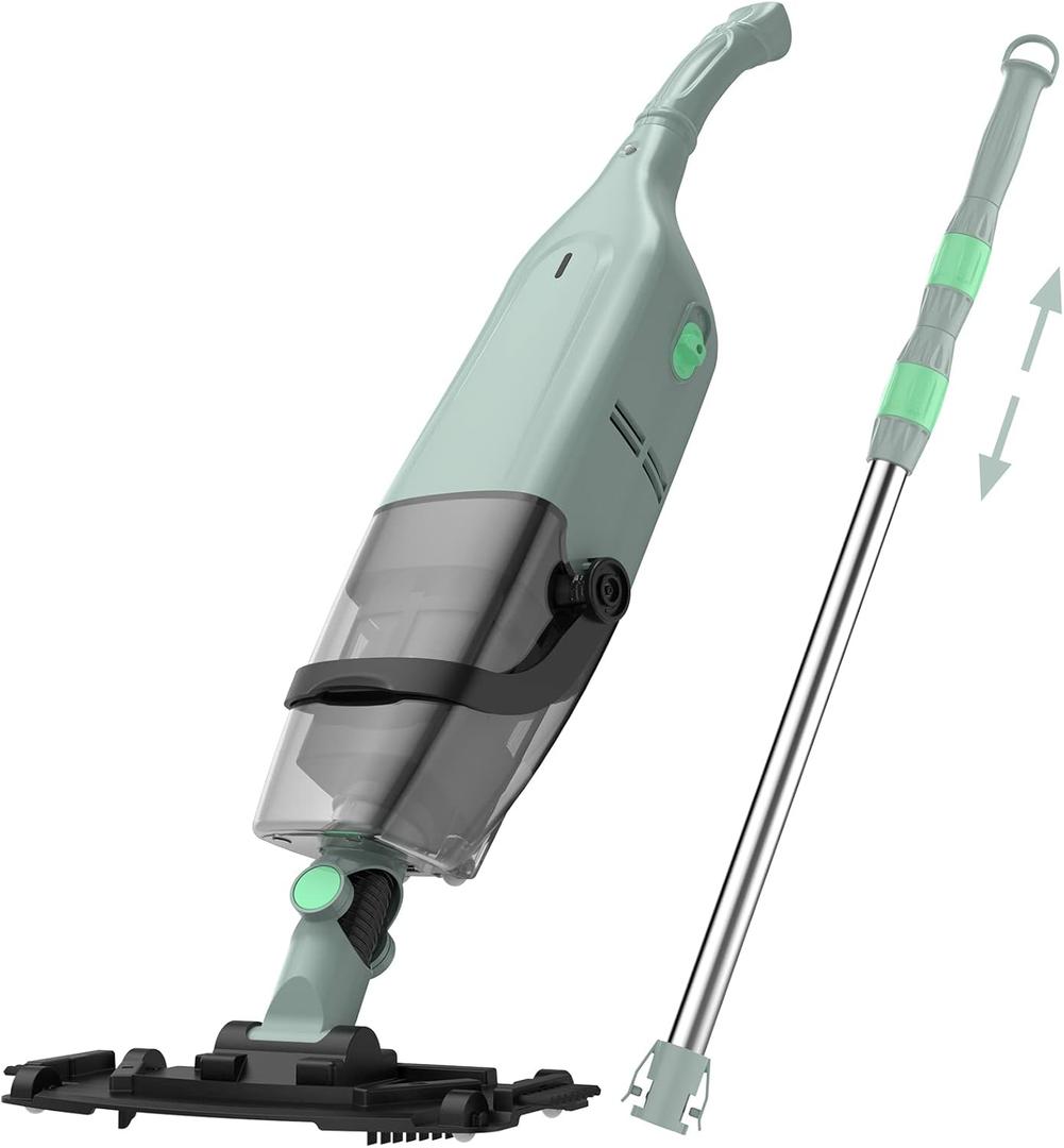 Handheld Pool Vacuum Portable Pool Cleaner with Upgraded Powerful Suction Perfect for Above Ground Pools, spas,hot tubs and Small inground Swimming Pools for Cleaning Small Debris, Mint Green