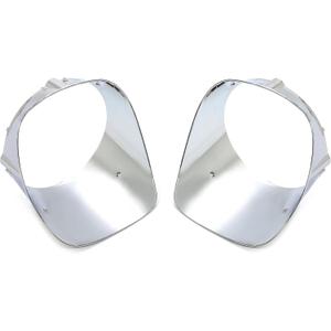 HECASA Pair Headlight Bezel Compatible with 1978-1981 Chevy Chevrolet Camaro Z28 Headlamp Trim Driver Passenger Side Chrome Silver ABS Plastic