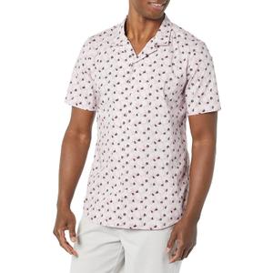 Amazon Essentials Men's Vacation Cotton Button-Down Resort Shirt, Short Sleeve (M)