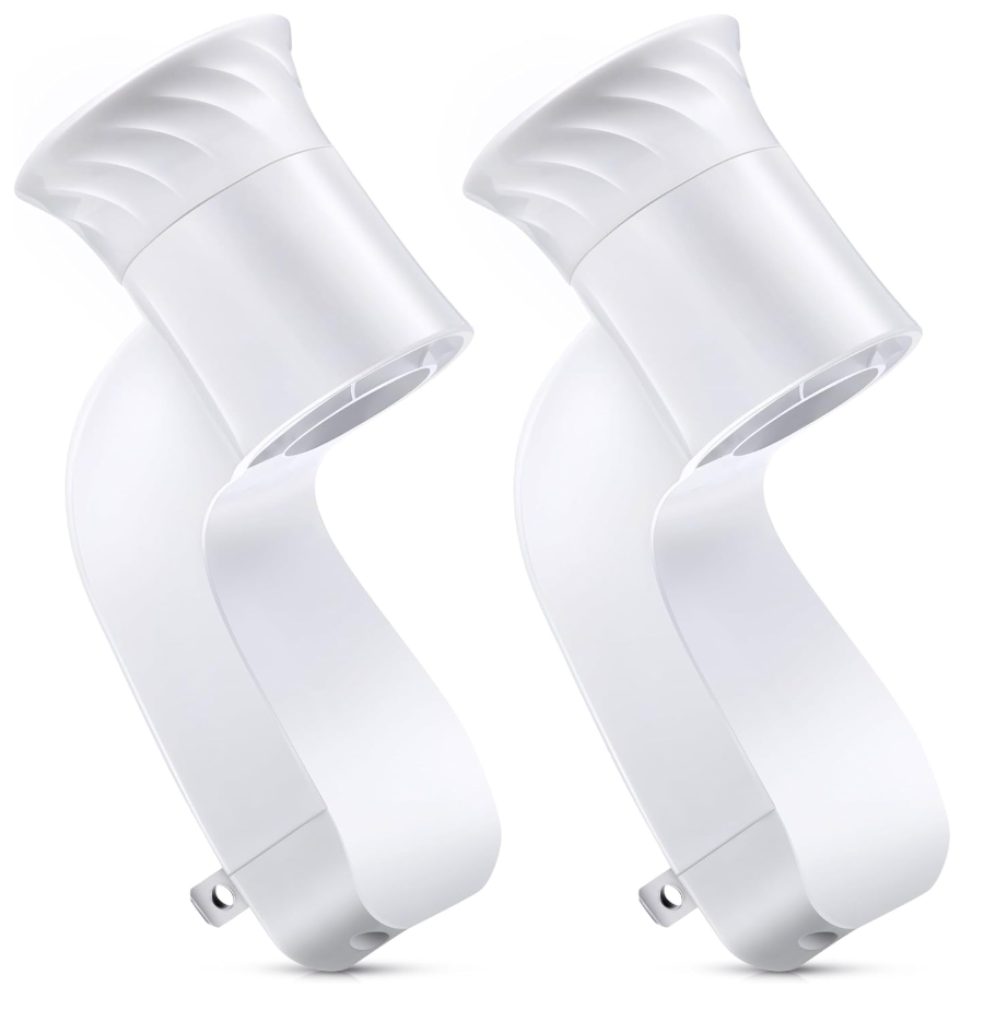 Hohean 2 Pack Wall Fragrance Plug in Compatible with Bath and Body Works WallFlower Refills, ETL Certified, Rotatable, Precise Scent Adjustable Fragrance Control Diffuser Plug for Home, Office (White)