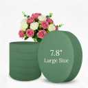 FLOFARE Pack of 6 Floral Foam Round Blocks for Flower Arrangements, Green Florist Flower Foam for Fresh & Artificial Flowers, 7.8" Wedding & Party Dcor