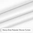 Amazer Long Shower Curtain Liner Washable 72x80 Inches, White Shower Liner Fabric with 2 Bottom Stones, Waterproof 2-in-1 Shower Curtain and Liner, 12 Grommet Holes, 120 GSM, White