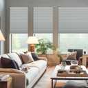 Changshade Cordless Cellular Shades, Blackout Honeycomb Shades for Windows, Pull Down Pleated Blinds, Easy to Install for Indoor Windows and French Doors,20" W x 48" H, Grey