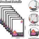 Dumpster On Fire Desk Accessories - 8 PCS Cute Sticky Notes + 8PCS Ballpoint Pens, It's Fine I'm Fine Everything is Fine,Memo Notes Funny Office Gifts for Women Men Coworkers