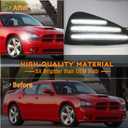 LED Front Fender LED Side Marker Lights Amber Turn Signal Lamp Kit for Dodge Charger Daytona RT SE SRT8 SXT 2006-2010,Smoked Lens Side Bumper Marker Lamps,2pcs (White Light)
