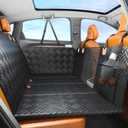 PROZAR Dog Car Seat Cover for Back Seat, Hard Bottom Back Seat Extender for Dog, Back Seat Pet Cover for Dogs - Supports 400lbs, Waterproof Heavy Duty Scratch Dog Hammock for Car SUV and Small Truck