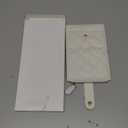 GAEKEAO Small Wallet for Women Slim Bifold Leather RFID Blocking Credit Card Holder Wallets Zipper Pocket Coin Purse with ID Window (White)