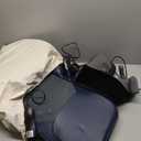 Shiatsu Massage Cushion for Neck and Back with Heat - 4D Kneading, Vibration for Relief Muscle Tension, Dual-Neck Design, Adjustable Intensity and Height for Office Chair, Home Use, Navy Blue