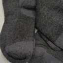 Facool Diabetic Socks for Men Women, Merino Wool Non-Binding Top Crew Socks with Cushion Sole, Seamless Toe 3 Pairs (Large, Dark Grey X 3)