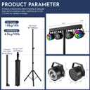 Telbum DJ Disco Lights with Stand, Professional LED Party Light Set, DJ Lighting System DMX512, Sound Activated Stage Lights Package for Gig Bar Wedding Live Band Club Booth Show Events