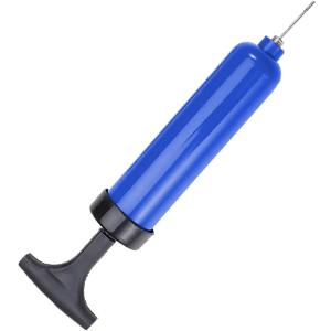 Pump and Needle Comfortable Handle with Metal Rod Suitable for Soccer Basketball Football Ball and Balloon (Deep blue)