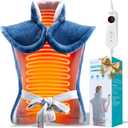ALLJOY Heating Pad for Back, 24"x33" Weighted Heating Pads for Neck and Shoulder, Gifts for Women Men, Back Heating Pads Fast-Heating with 10 Heat Settings, 4 Timing Setting