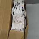 Yeaqee 50 Pcs White Gift Bags with Handles Small Paper Gift Bags Bulk 4 x 5 x 2 Inch for Wedding Baby Shower Favor Birthday Party Wrapping Supplies Presents