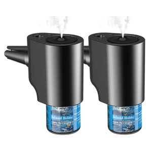 Car Air Freshener, 5 Scents, 10 Refills, Smart car Air Freshener for Vent Clips, Auto On/Off, Three Spray Modes, Car Fresheners Long Lasting (2Pack)