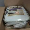 Woolrich Heated Mattress Pad Twin XL - Sherpa Electric Mattress Topper, Auto Shut Off, 5 Heat Levels Controller, Deep Elastic Pocket Up to 17" Mattress, UL Certified, Machine Washable, Twin XL White