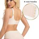 PRETTYWELL Wireless Bras for Women Molded Cup Comfort Push up Bra V Mesh Seamless Full Coverage No Underwire Bra A to D Cup (L)