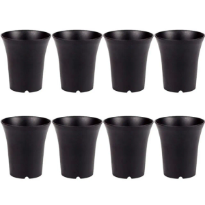 8pcs Round Flared Plastic Planting Pot