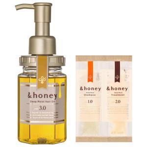 [Genuine Product] &honey Deep Moist Hair Oil 100mL/ 3.38 Oz Sulfate-Free Moisturizing Hair Oil for Dry Hair |Unique Blend of Honeys & Argan Oil for Shine, Hydrated Hair Japanese Hair Care