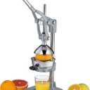 Cilio Commercial Grade Citrus Press Manual Juicer, Silver Matte
