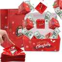 ABTOLS Christmas Surprise Box - Exploding Gift Money Box, Red Bouncing Envelope for Xmas, New Year, Birthday Party (Wreath)