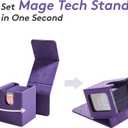 Mage Tech Commander Deck Box Lite - Card Display with Mini Snap Card Holder & Removable Cover, Fits 100+ Single-Sleeved Cards, Ideal for MTG, PTCG, OPCG, SWU & More (White)