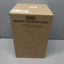 BAYSQUIRREL RGB Bedside Table Lamp 14 Inch with Bluetooth Speaker & Essential Oil Diffuser - Color Changing Glass Lamp for Bedroom, Living Room, Nightstand - Aromatherapy, Mood Lighting, Stereo Sound (vertical stroke)