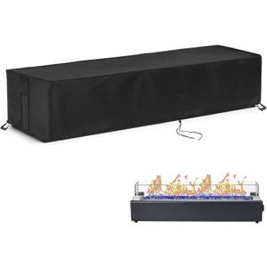 Outdoor 28 inch Rectangular Table Top Propane Fire Pit Cover, 40,000 BTU Tabletop Gas Firepit Cover for Patio,Outdoor Portable Fireplace Rectangular Fire Cover - 28 x 7 x 8 Inch