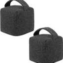 4.4 Lbs Decorative Door Stopper 2 Set, Heavy Duty Door Stopper for Bottom of Door, Weighted Fabric Door Stopper for Bedroom, Living Room, Office
