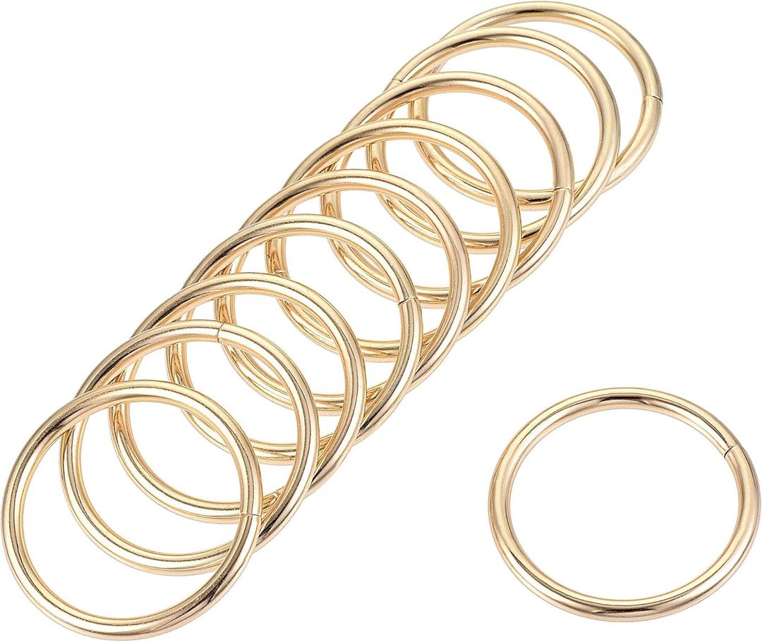 uxcell Metal O Rings, Non-Welded for Straps Bags Belts DIY Hardware Accessories (60mm)