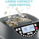 Aneken Coin Counter and Sorter with TFT Display - Accurate Sorting Machine for 5 Denominations, Smooth Operation at Up to 300 Coins Per Minute, Ideal for Efficient Money Management