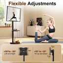 Rolling TV Stand with Wheels for 10-46 Inch Flat Screen TVs Up to 88lbs, Height Adjustable Portable TV Stand with Tilting & Rotating, Mobile TV Cart with with Shelf/Tray, Max VESA 200x200mm