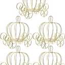 Pumpkin Carriage Candy Box, 5Pcs Halloween Pumpkin Candy Holder Princess Carriage Centerpiece Tabletop Decoration for Halloween Thanksgiving Wedding Party