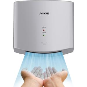 AIKE Air Wiper Compact Hand Dryer 110V 1400W Silver (with 2 Pin Plug) Model AK2630S