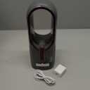 Desk Fan Bladeless, 11.8 Inch Office Fan Small, Quiet, 3 Speed Adjustment, Touch Control, Easy to Clean, Desk Fans Small Quiet, Ideal for Office, Living Room, Bedroom (Gray/Dark Red)