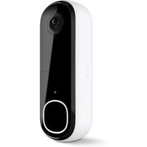 Arlo Video Doorbell HD | 2nd Gen | Wireless/Wired Option, 2-Way Audio, Night Vision, Head to Toe Video View, Integrated Siren | Live Stream | Real Time Notifications |180 Deg Wide View, White