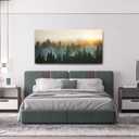 Large Wall Art for Bedroom Living Room Forest Bathed in Sunlight Canvas Print Picture Painting Framed Artwork Wall Decor for Bathroom Modern Room Plants Wall Decorations Size 58x29 Ready to Hang