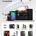 3 x Magtame StayCable USB C to C Cable with Magnetic Organizer Holder 3.3FT, 60W Fast Charging Braid Type-C Charger Cord, for iPhone 16/15 Laptop Car Desk Nightstand Cable Management Original Design (White)