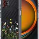 Unov Case Compatible with Galaxy XCover7 Pro 5G Clear with Design Soft TPU Shock Absorption Slim Embossed Pattern Protective Back Cover 6.6 inch (Flower Bouquet)