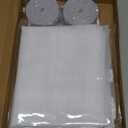 Reinforced Cat Screen Door,Fits Door Opening Size 30''x 80'',Thickened Cat Resistant Mesh Screen Door for Living Room,Kitchen,Bedroom,Cat Proof Screen with Zipper Closure. (U-Type,White)