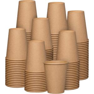 GUSTO [12 oz. - 300 Pack Kraft Paper Hot Coffee Cups - Unbleached (Formerly Comfy Package)
