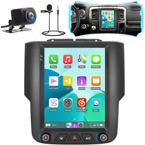 Roinvou [2G+64G] Car Radio for Dodge RAM 1500 2500 3500 2013-2018(Auto A/C) with Wireless Carplay/Android Auto, 9.7 Inch Android 13 IPS Touch Screen Car Stereo, Bluetooth, GPS Navi, WiFi, SWC, 28UI