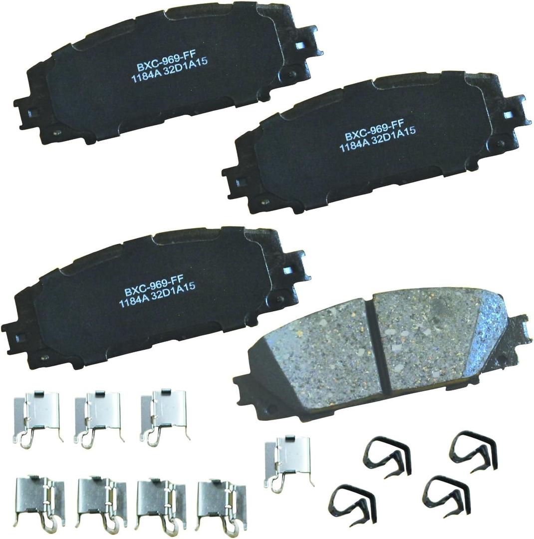 Bendix Premium SBC1184A Ceramic Front Brake Pads for Select Models Lexus CT200h, Toyota Corolla, Prius, Prius AWD-e, C, Plug-In, Prime