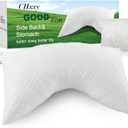 Side Sleeper Pillow for Neck and Shoulder Reilef, Ergonomic Design Medium Firm Pillow, Queen Size Bed Pillows for Sleeping, Cross Cut Memory Foam Pillows for Back, Stomach and Side Sleepers (White)