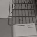 simplehuman Compact Dish Drying Rack with Stainless Steel Frame, 360 Easy Drain Swivel Spout, Utensil Holder, Anti-Residue Coating, Moisture Control Surface, White