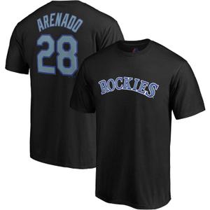 Outerstuff MLB Youth Performance Team Color Player Name and Number Jersey T-Shirt (10-12, Nolan Arenado)