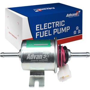 Electric Fuel Pump 12V Universal Low Pressure 5-9 PSI Gas Diesel Inline Metal Solid Petrol Compatible with Carburetor HEP-02A