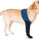 COODEO Dog Socks to Prevent Licking Paws, Healing Boots & Paw Protectors with Non-Slip Bottoms for Wound Protection, Waterproof Sleeve Shoes for Licking（Blue，2XL_Right