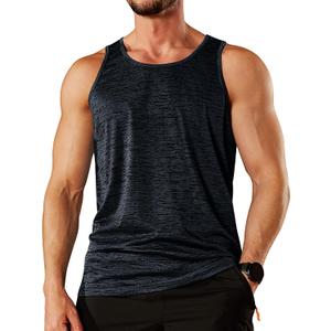 TACVASEN Men's Tank Tops Quick Dry Sleeveless Workout Muscle Shirt Athletic Bodybuilding Gym Performance Tee Shirts (X-Large, Black)